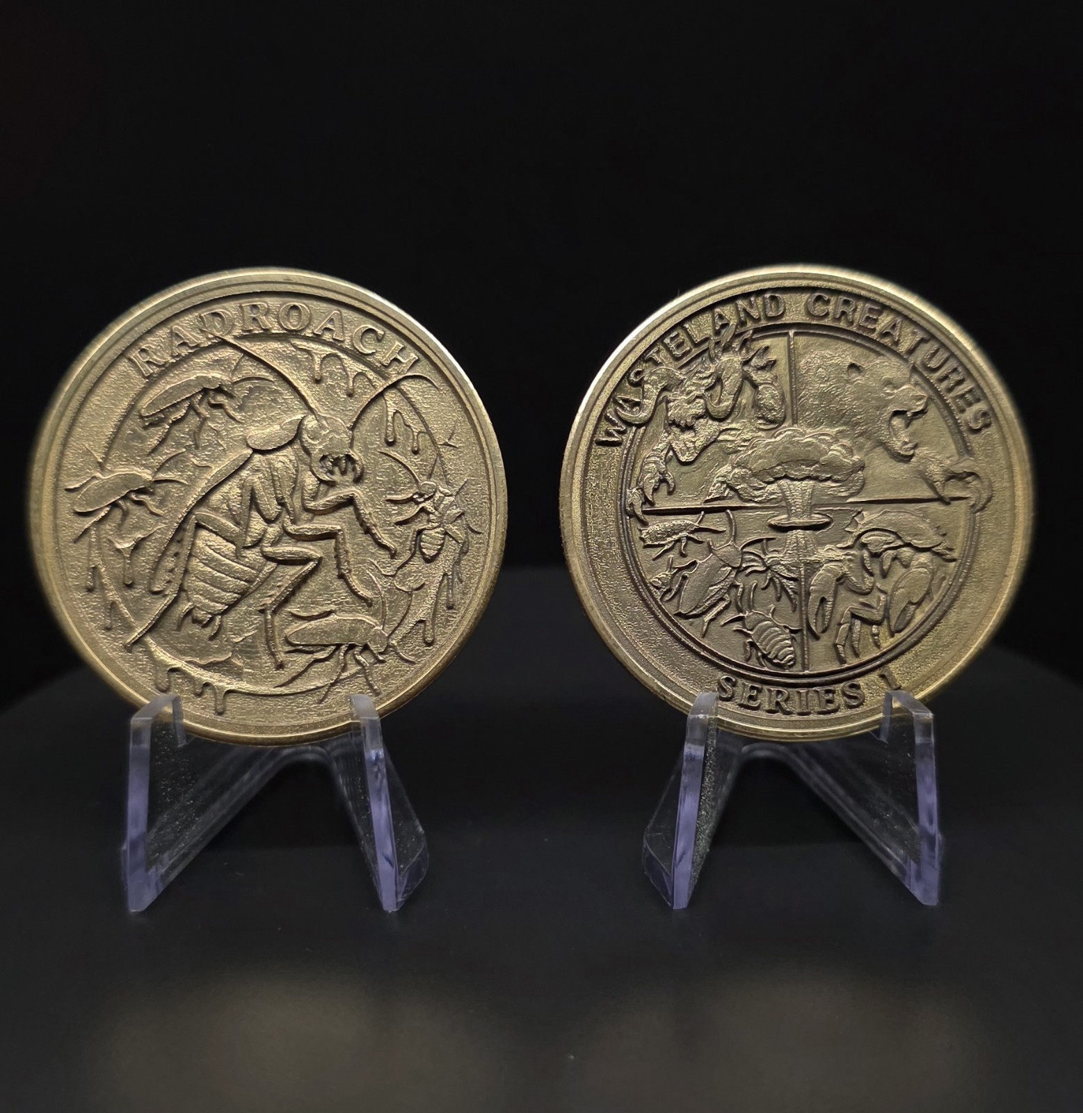 Fallout brass Challenge Coin Fan Made Set of 4