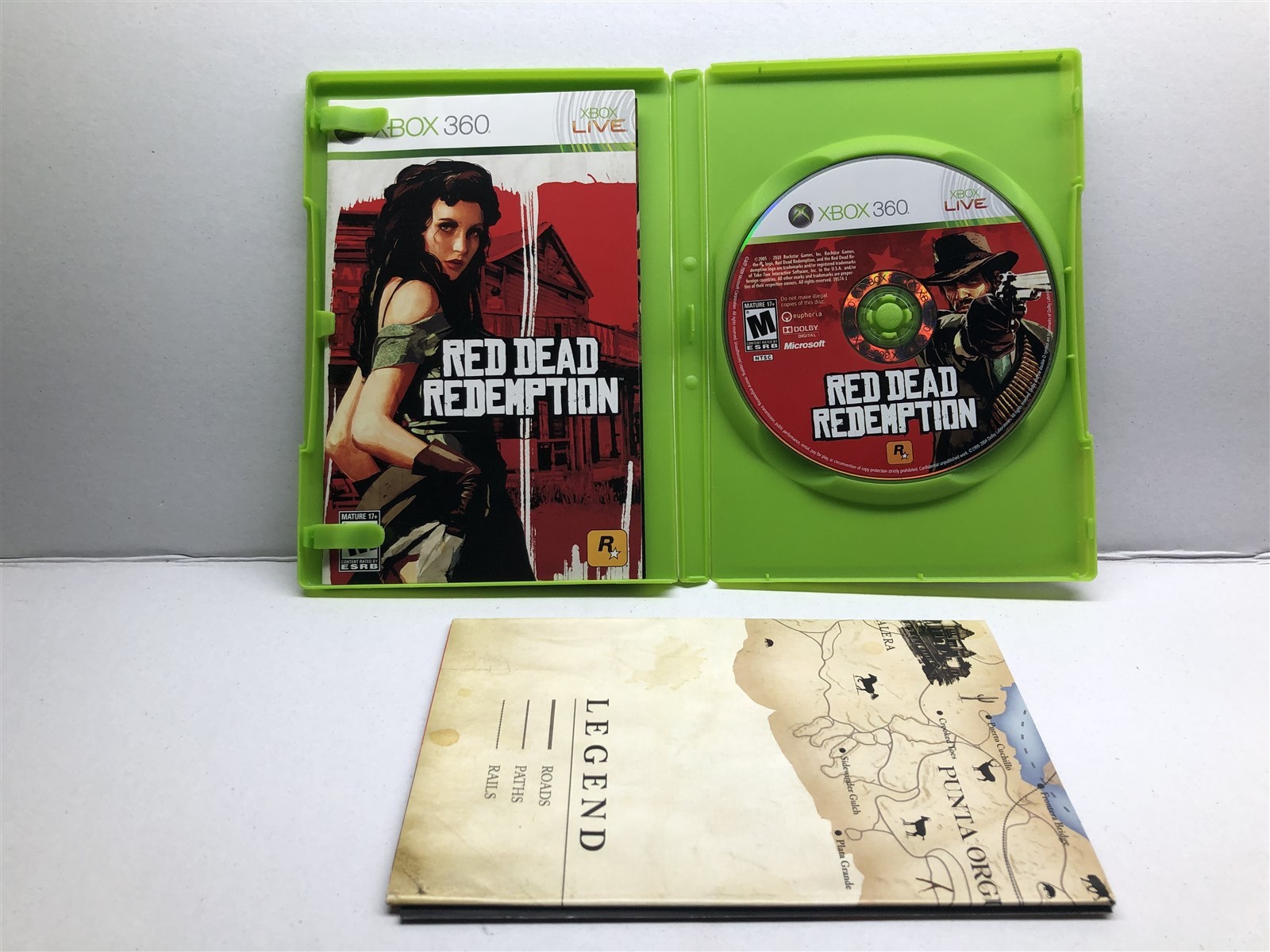 Red Dead Redemption (Microsoft Xbox 360, 2010) Complete w/ Manual & Map – Tested