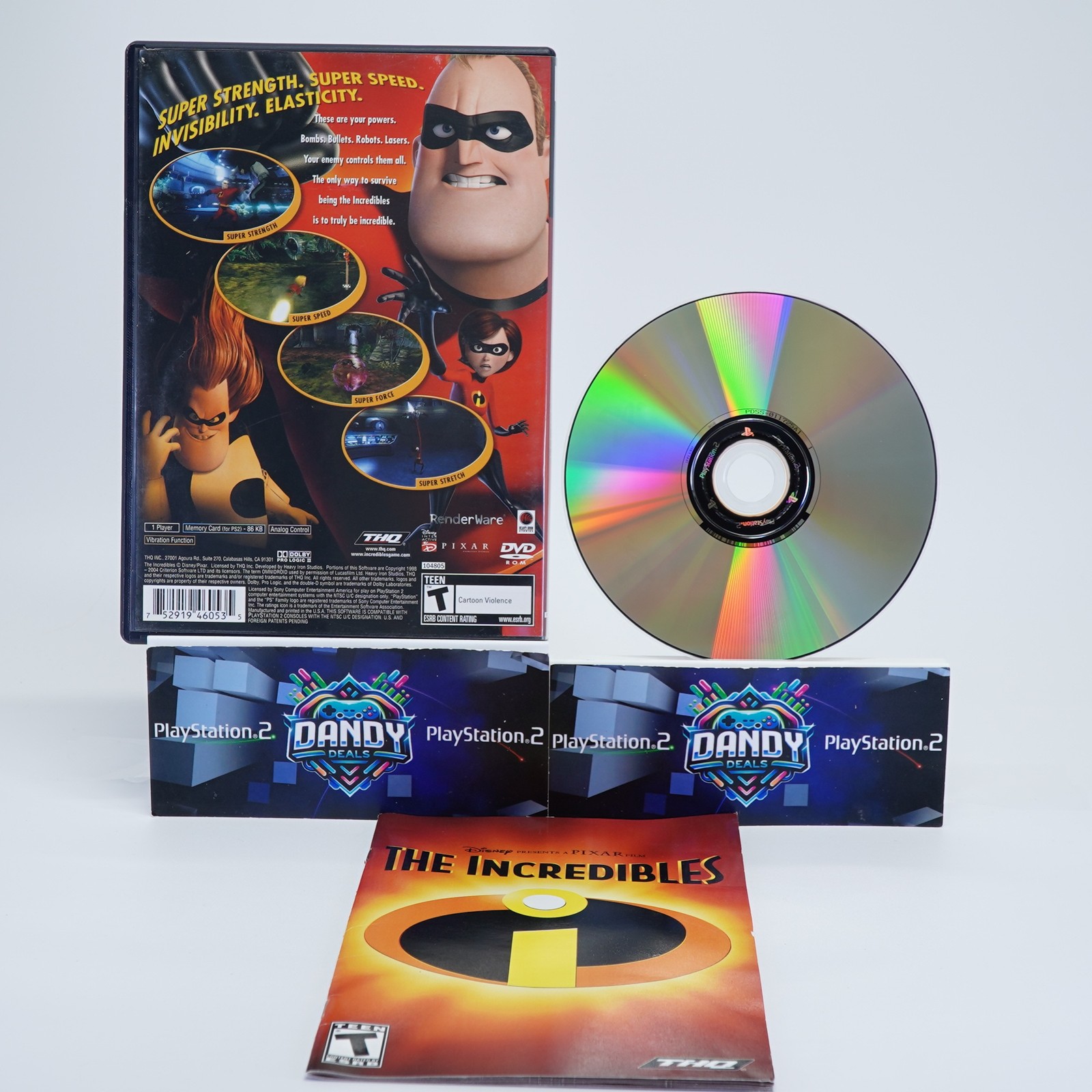 The Incredibles PS2 Black Label – CIB W/ Manual – Tested – PlayStation 2