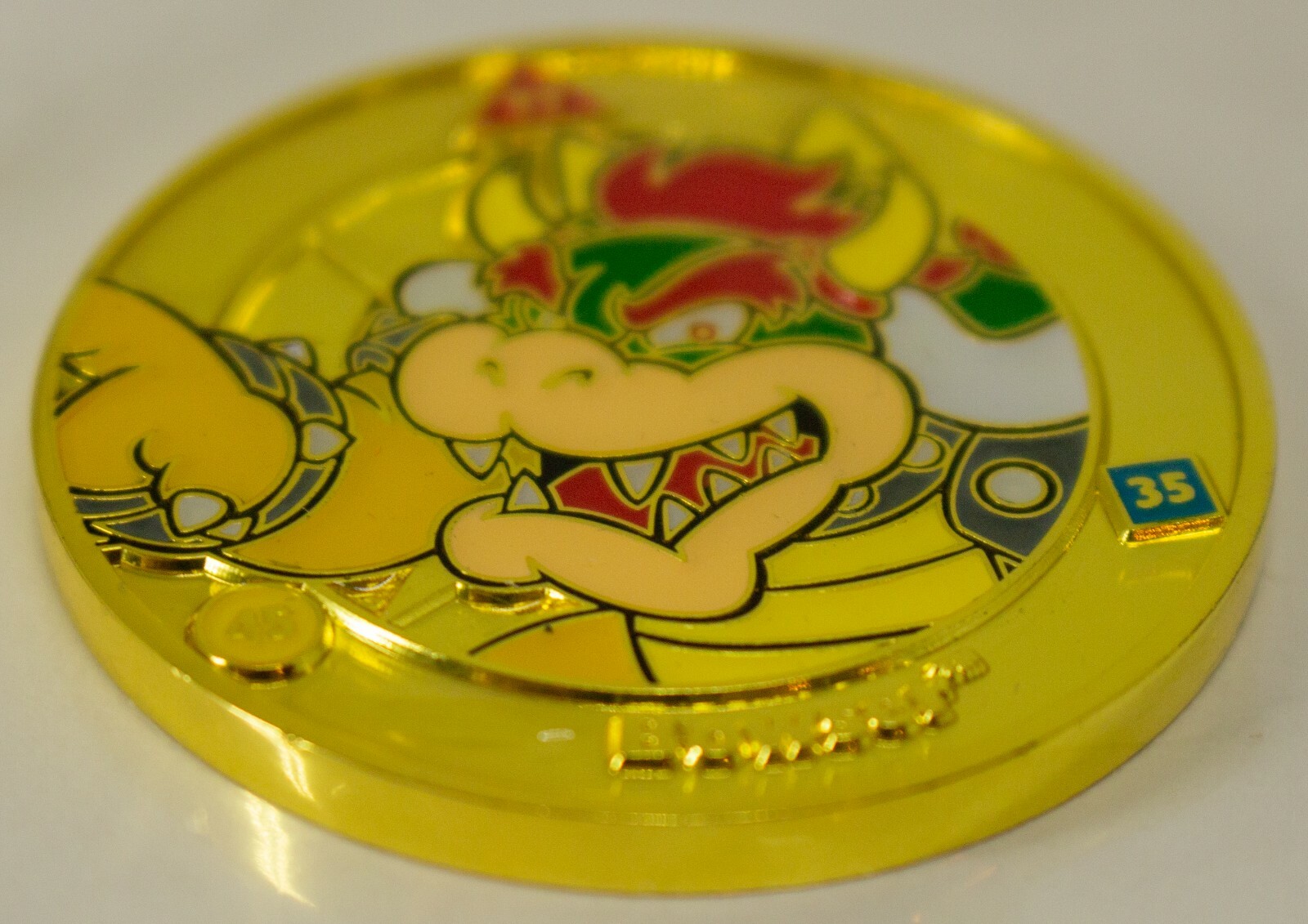 Super Mario Challenge Coin [GOLD Bowesr] Enterplay 2016 RARE Collectible – New