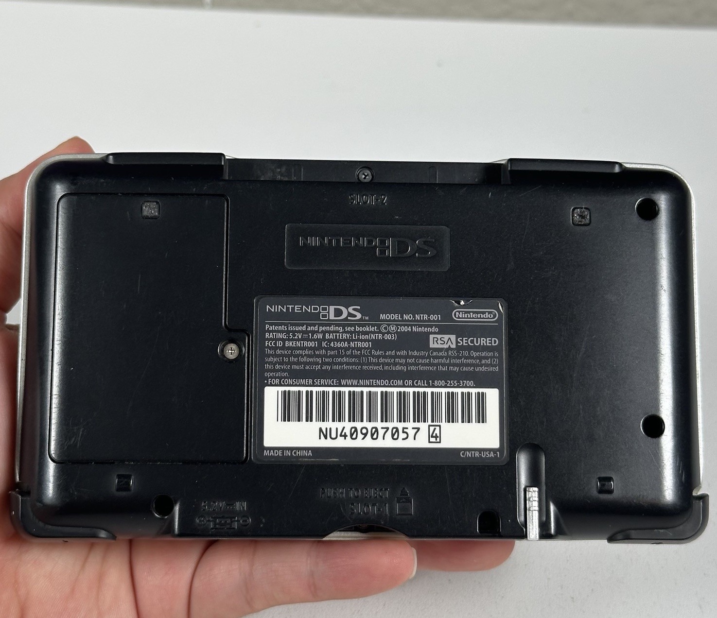 Nintendo DS Original Console NTR-001 – Titanium Silver – FOR PARTS ONLY