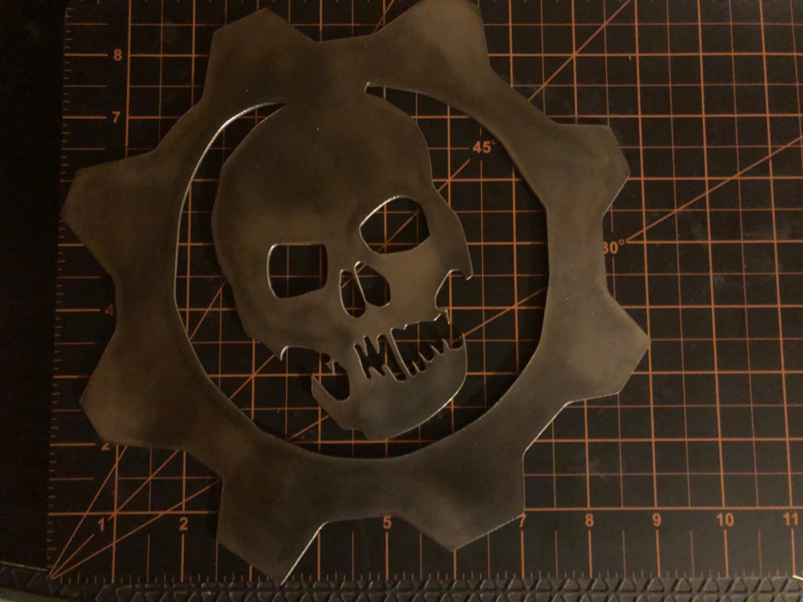 9”crimson omen plasma cut sign 16g Steel