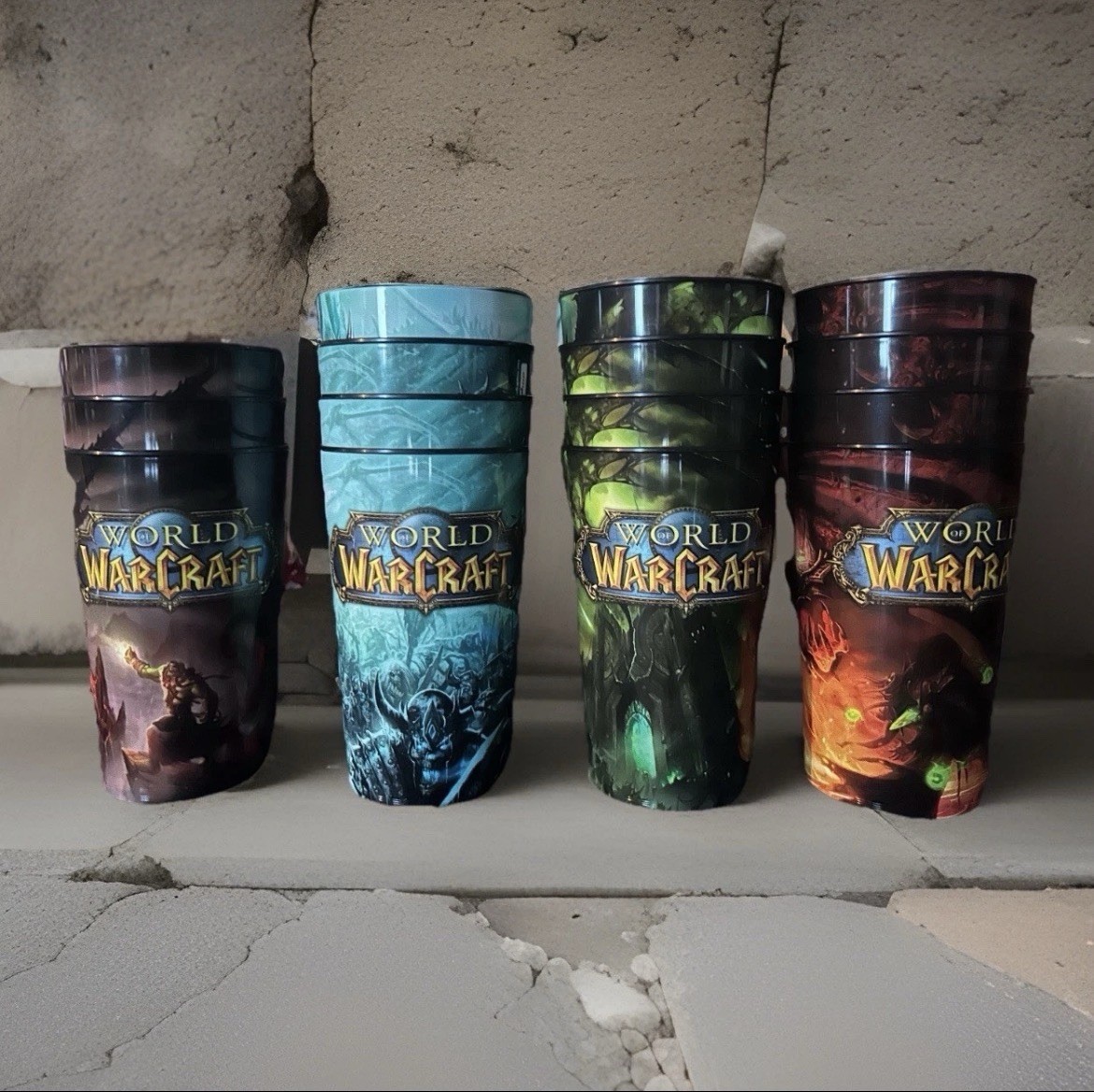 World of Warcraft AM/PM 32oz Collector Cups – Set of 4 – Cataclysm Promo