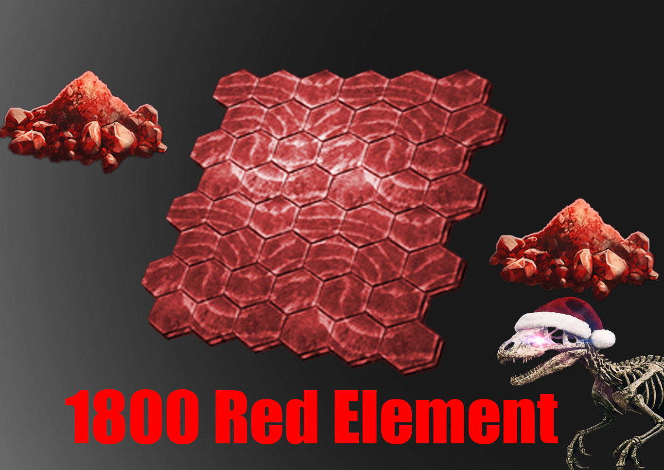 ArkSurvival Ascended PVE – 1800 Red Element / 1 Tek Red element Dust