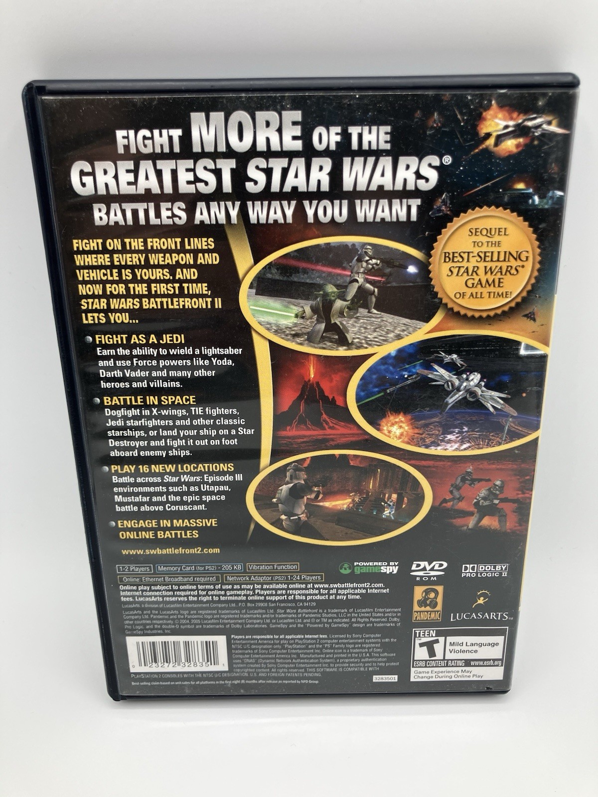 Star Wars Battlefront Black Label Playstation 2, (PS2) Complete CIB-Tested MINT