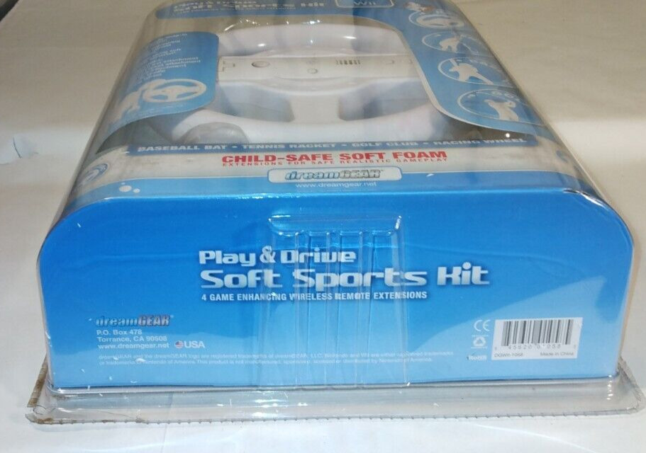 New Dream Gear Play And Drive Soft Sports Kit For Nintendo Wii child safe