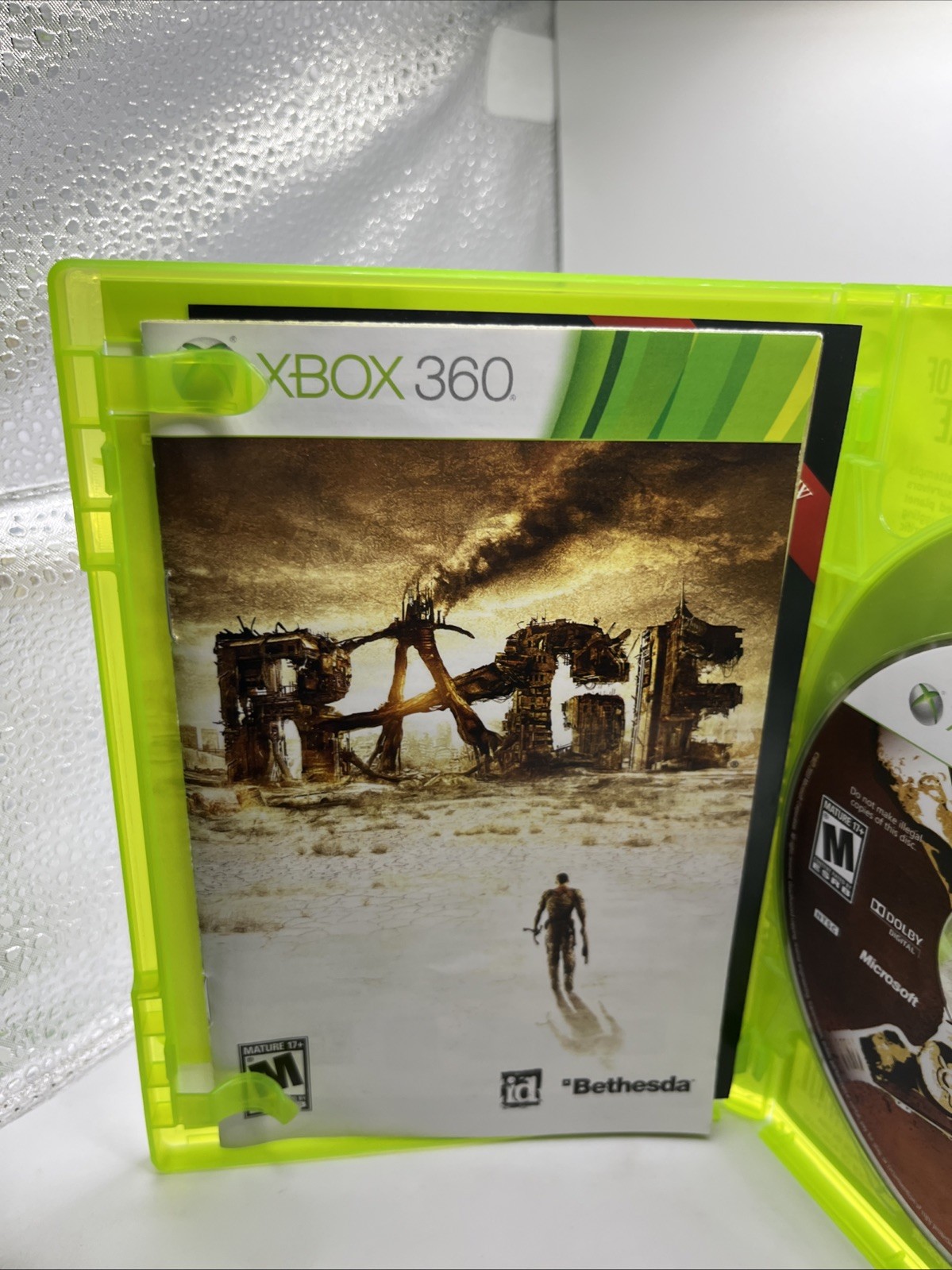 Rage (Microsoft Xbox 360, 2011) Complete with Manual CIB