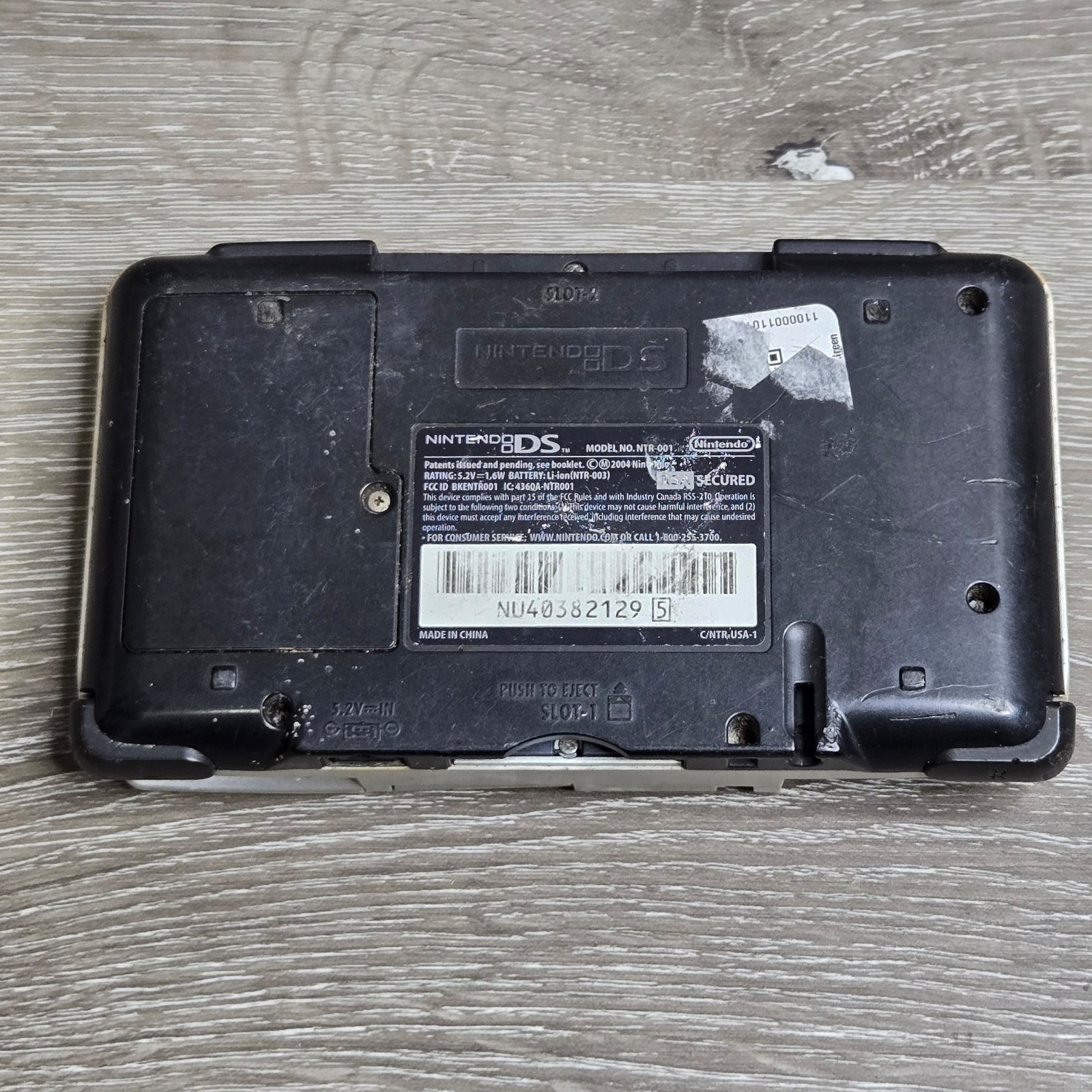 Nintendo DS NTR-001 Original Console Silver Tested Working Handheld No Charger