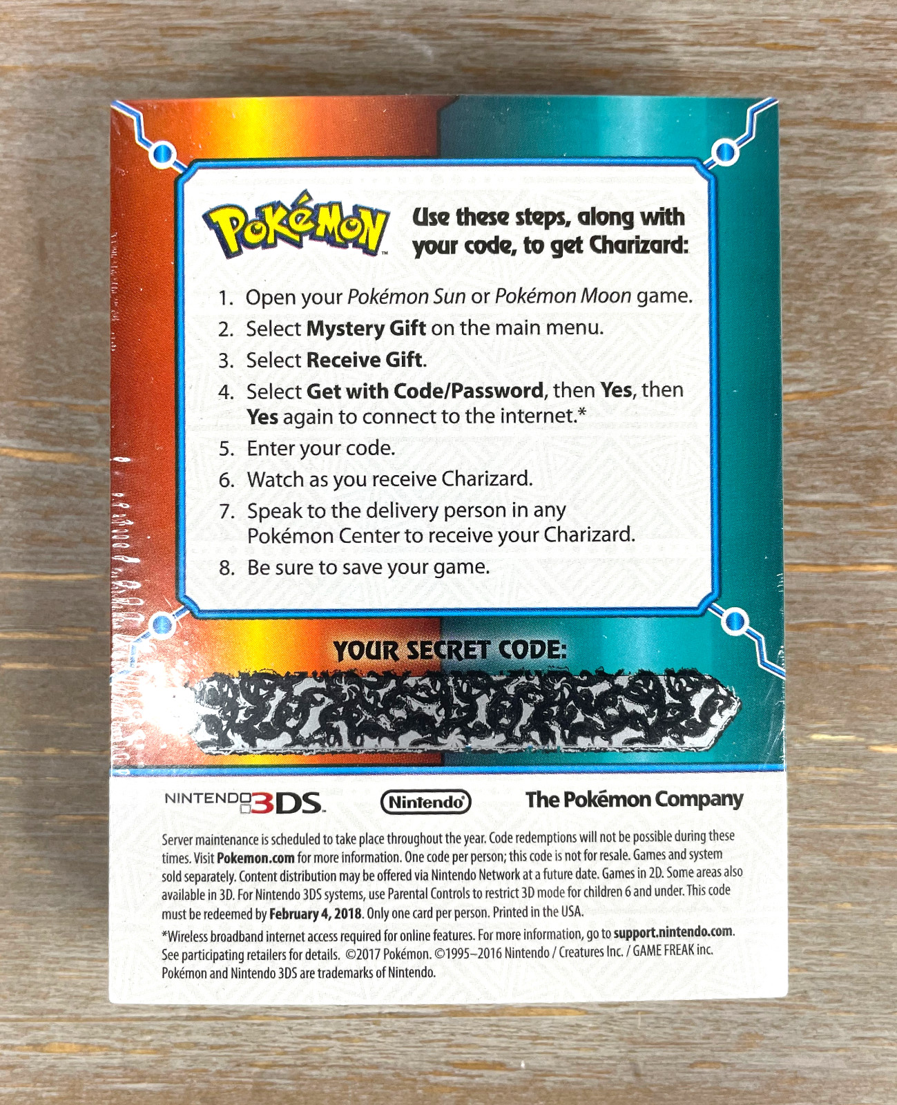 Pokemon Sun/Moon 3DS Target Charizard Event Cards [Sealed NOS Stack] – Expired