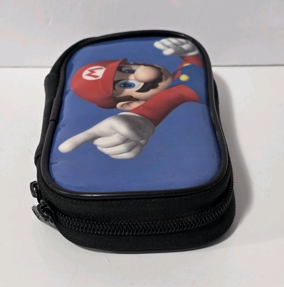 Official Nintendo Mario DS Carrying Case Travel Bag Zipper BD&A Vintage