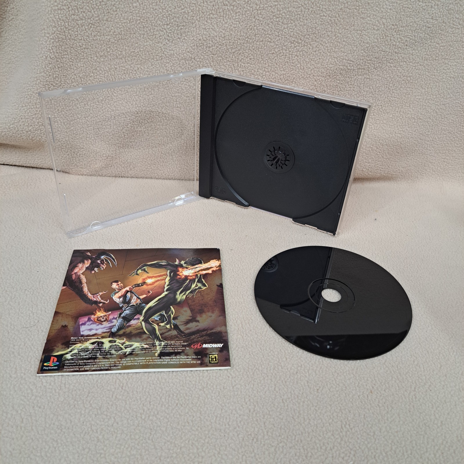 Doom Greatest Hits PS1 Sony PlayStation 1 PS1 Complete w/ Manual Tested Works