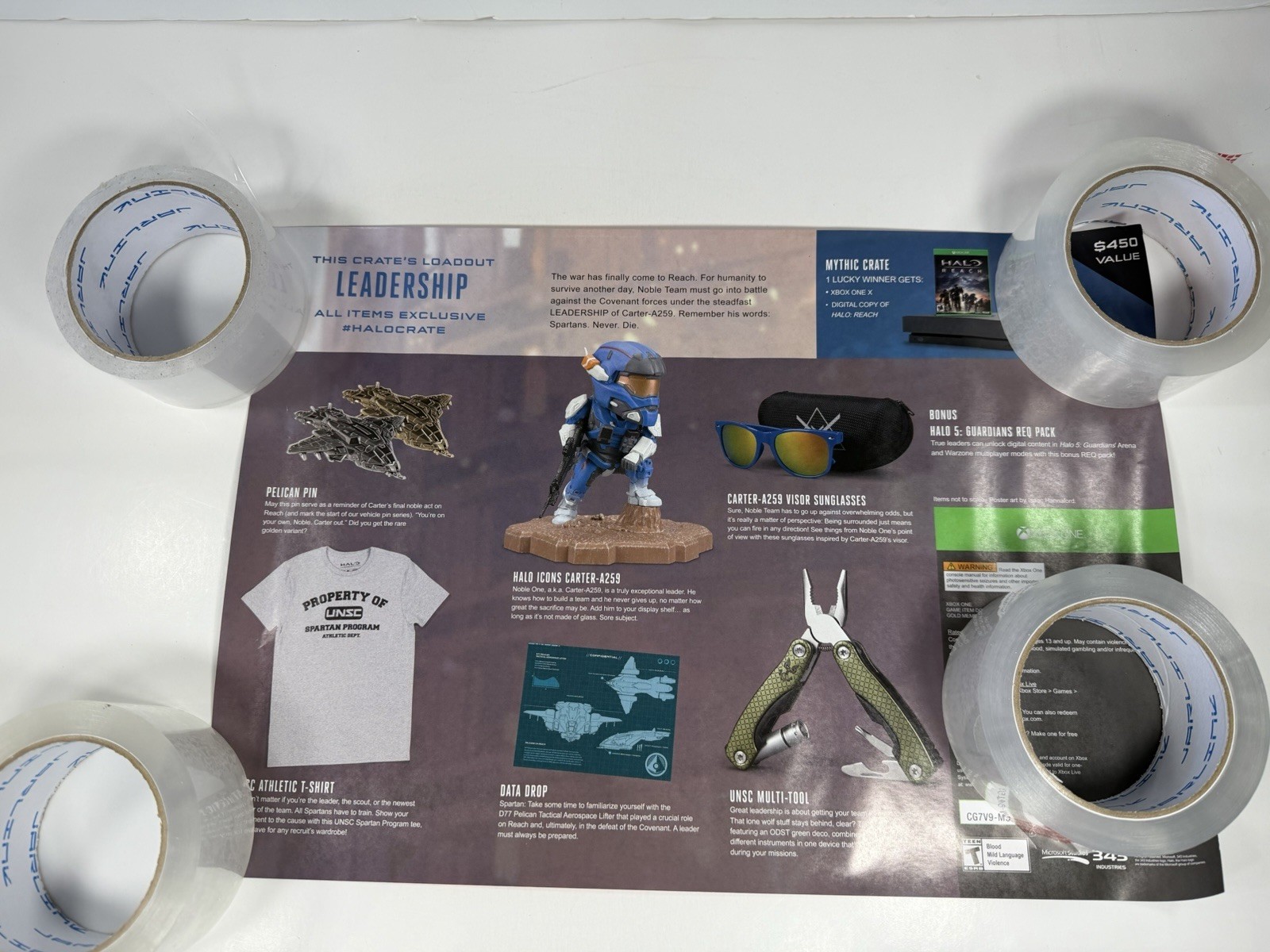 Halo Legendary Loot Crate LEADERSHIP Halo Icons Carter Noble Team 90% Complete