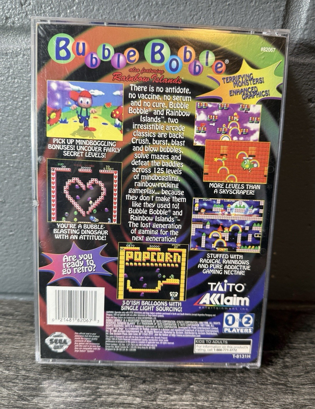 Bubble Bobble Sega Saturn Rainbow Islands – CIB W/Manual Tested and Working