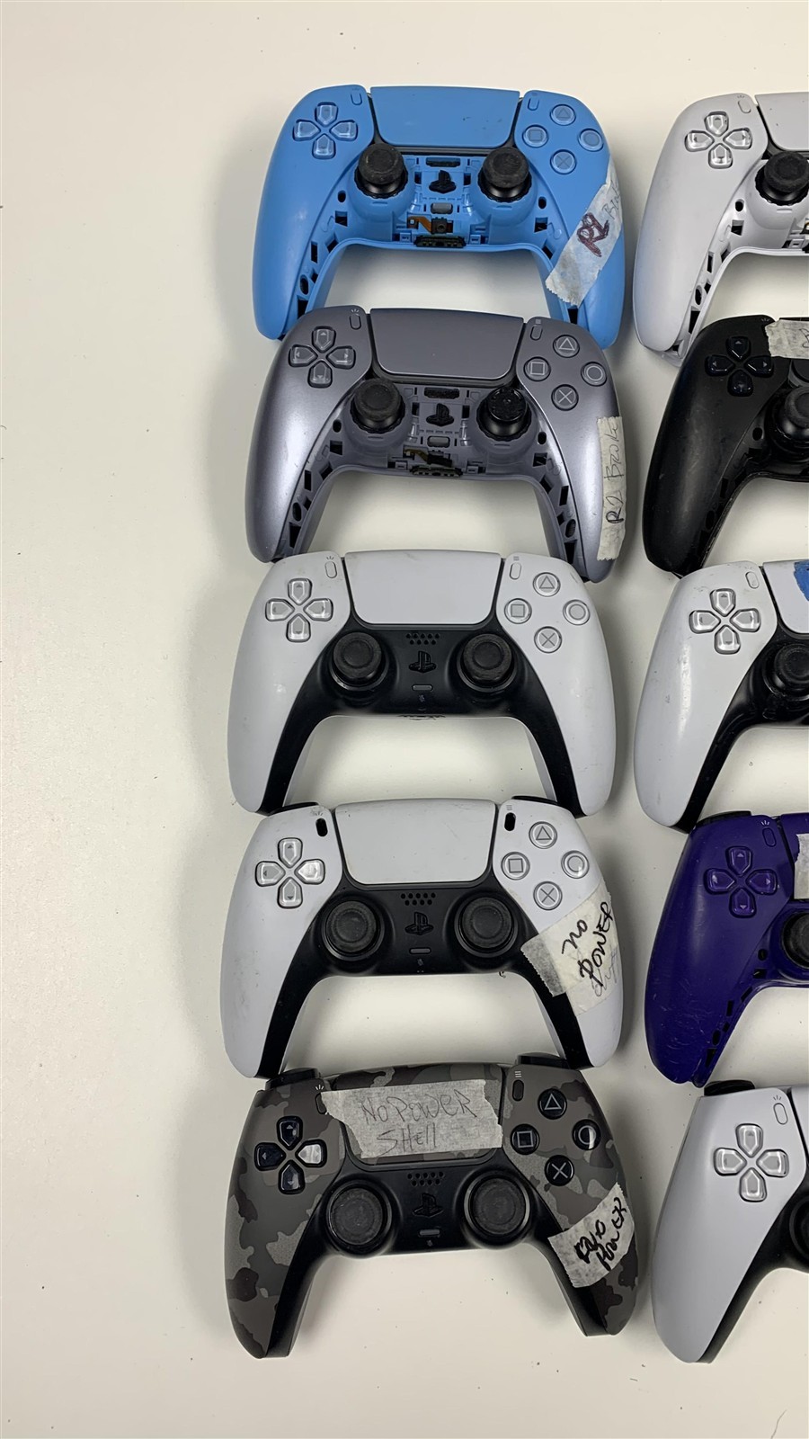 Bulk Lot 20 Sony PS5 DualSense Controllers Broken Parts Repair Wholesale