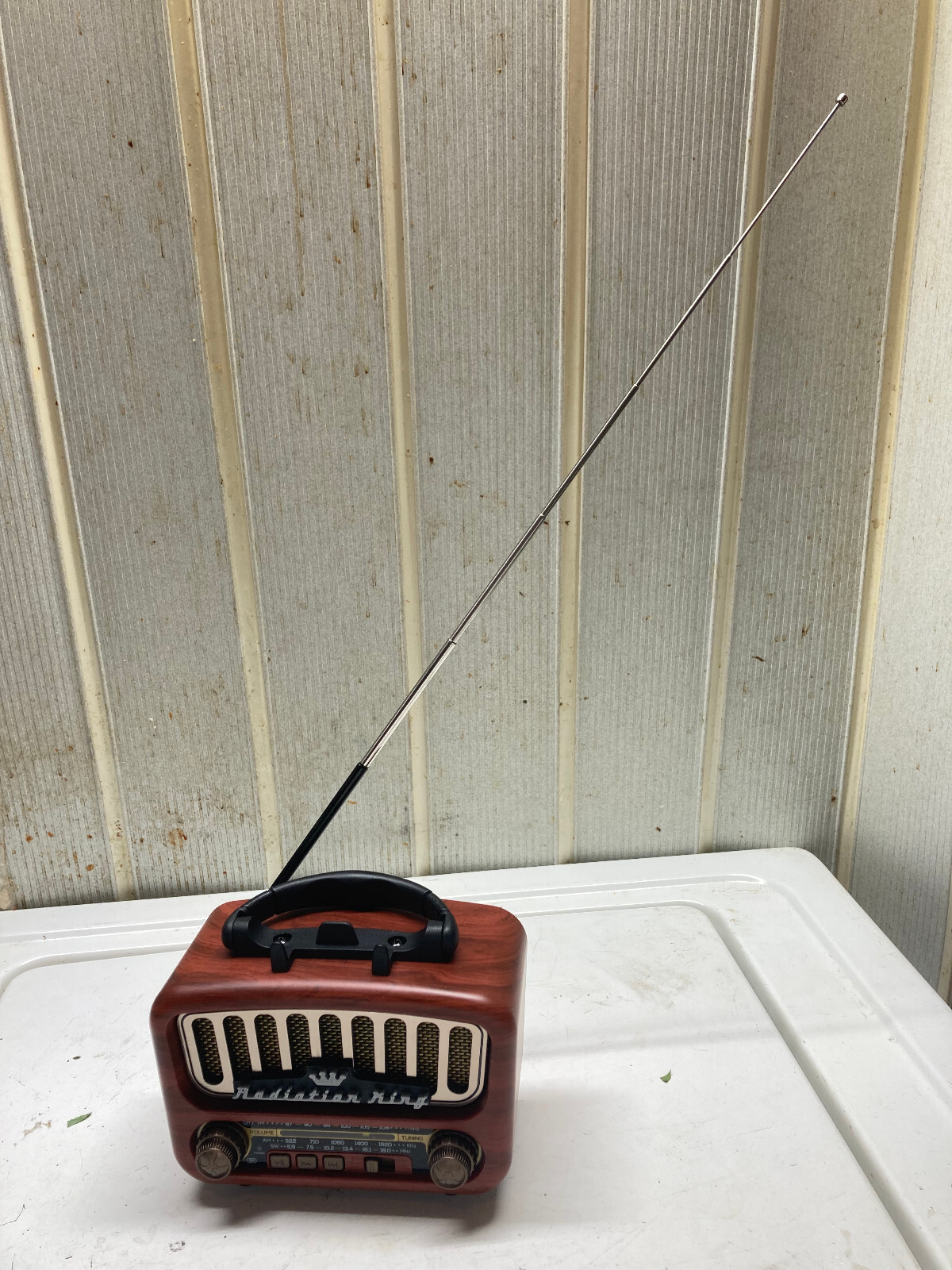 Fallout Radiation King round top radio, real working fan art, NO BOX