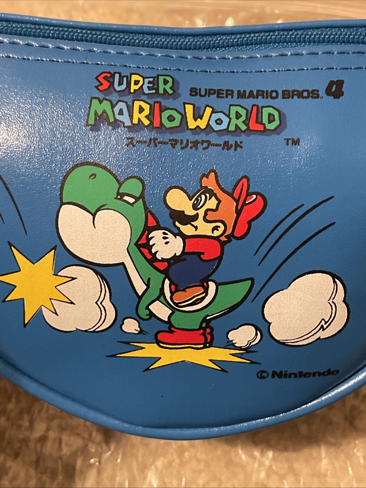 Vintage 90’s Nintendo Super Mario Bros 4 World Yoshi Purse Bag Jaleco – Used