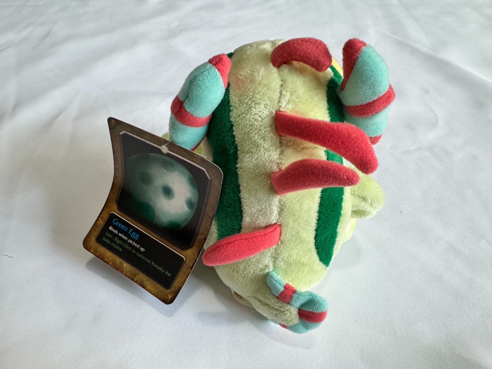 World of Warcraft KWURKY Murloc Plush Blizzard 2009 Blizzcon Green w/ Bag & Tag