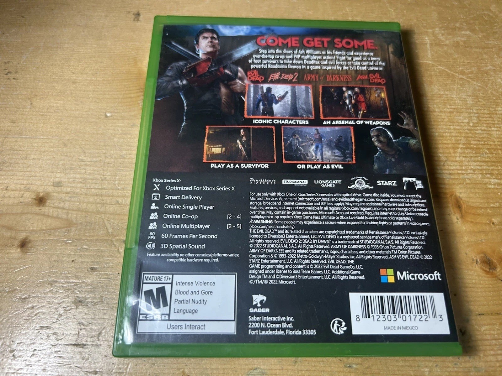 Evil Dead: The Game (Microsoft Xbox Series X Xbox One, 2022) Tested Ships Free