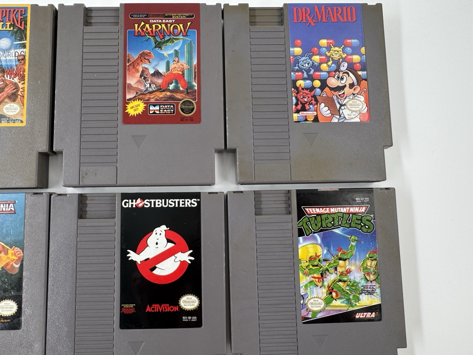 Lot of 10 NES Games | Ghostbusters Dr Mario TMNT WrestleMania | Nintendo