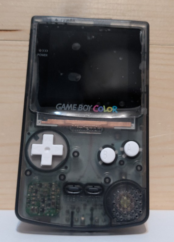 Nintendo Gameboy Color Clear Black CGB-001 *Tested* IPS FunnyPlaying W/OSD