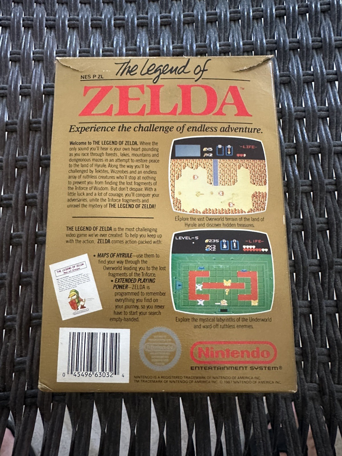 NES Nintendo Legend of Zelda Cartridge w/ Box & Instructions