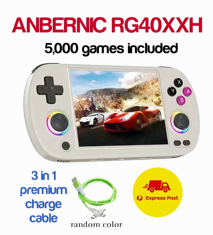Genuine Anbernic RG40XX H Retro video game console 5k games Grey Express post