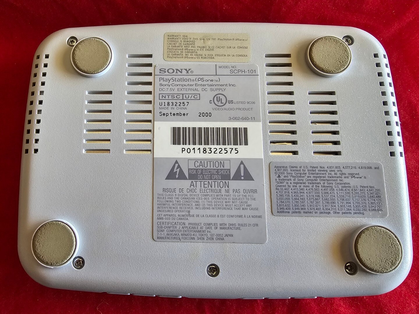 Sony Playstation PS One Video Game Console -Gray Pwr Mem Card TVCable Controller