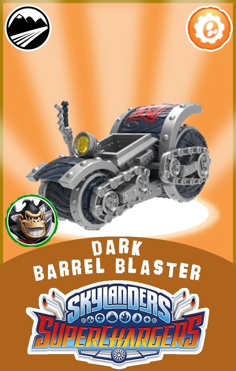 Skylanders Superchargers Vehicle Dark Barrel Blaster NFC Card FREE SHIPPING