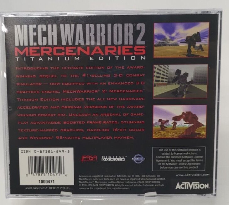 Mech Warrior 2: Mercenaries (PC, 1996) Titanium Edition
