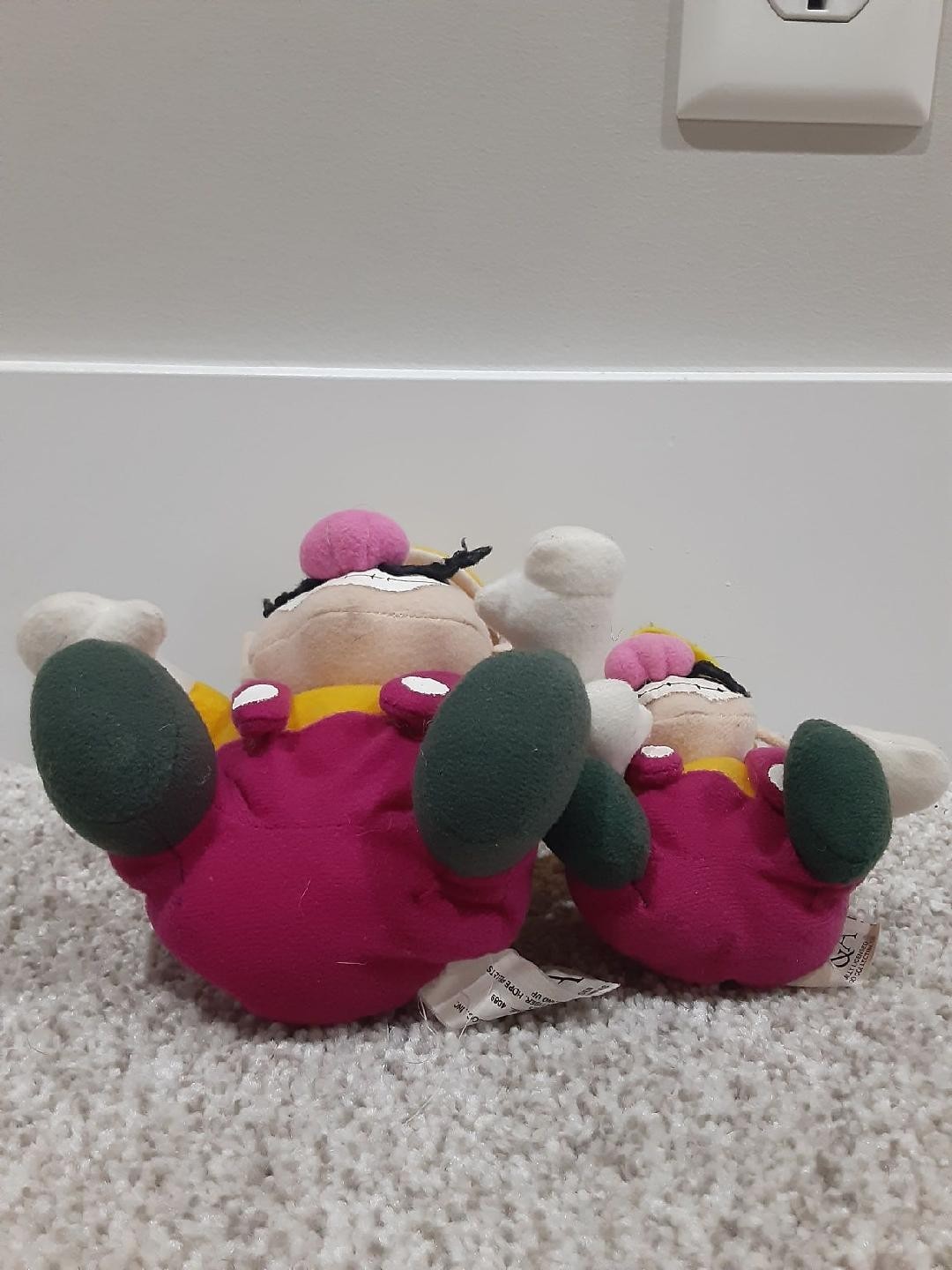 Super Mario Beanbag Plush | 6″ Wario & 4″ Wario Plush | 1997 BD&A