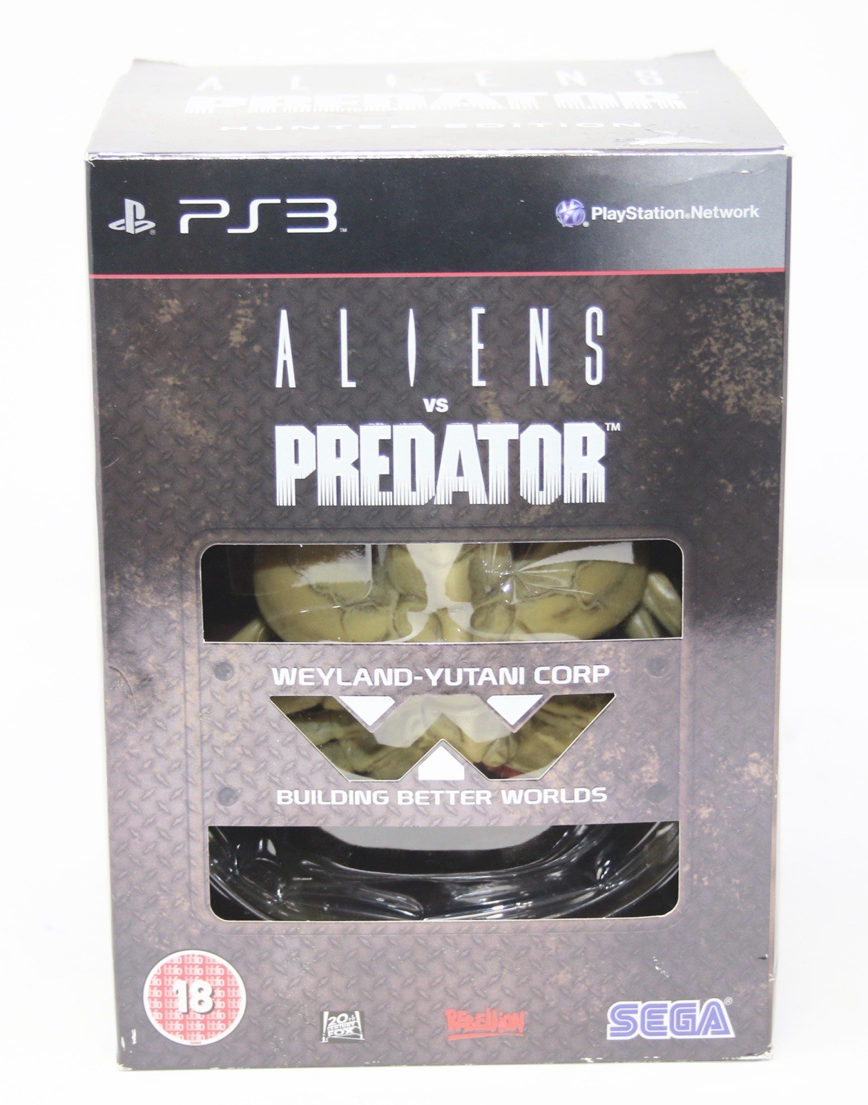 Aliens vs Predator Hunter Edition PS3 Box & Facehugger Figure ONLY Missing Game!