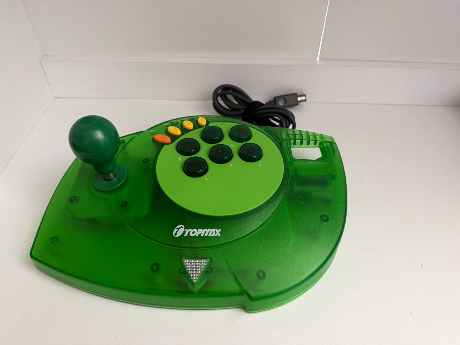 Topmax Sega Dreamcast Translucent Green Arcade Fight Stick Tested