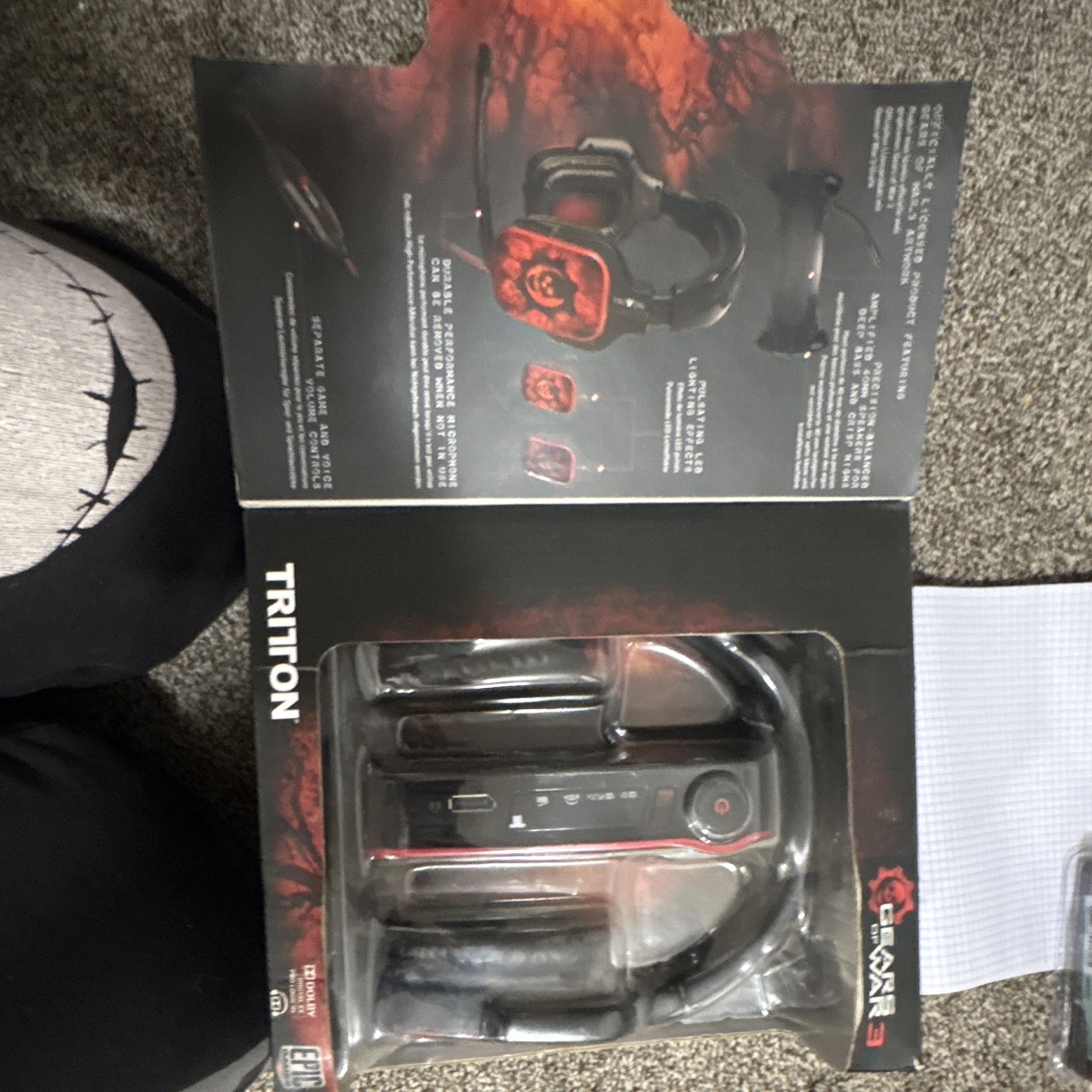 Tritton Gears of War 3 Dolby 7.1 Surround Headset Xbox 360 Black/Red Open Box