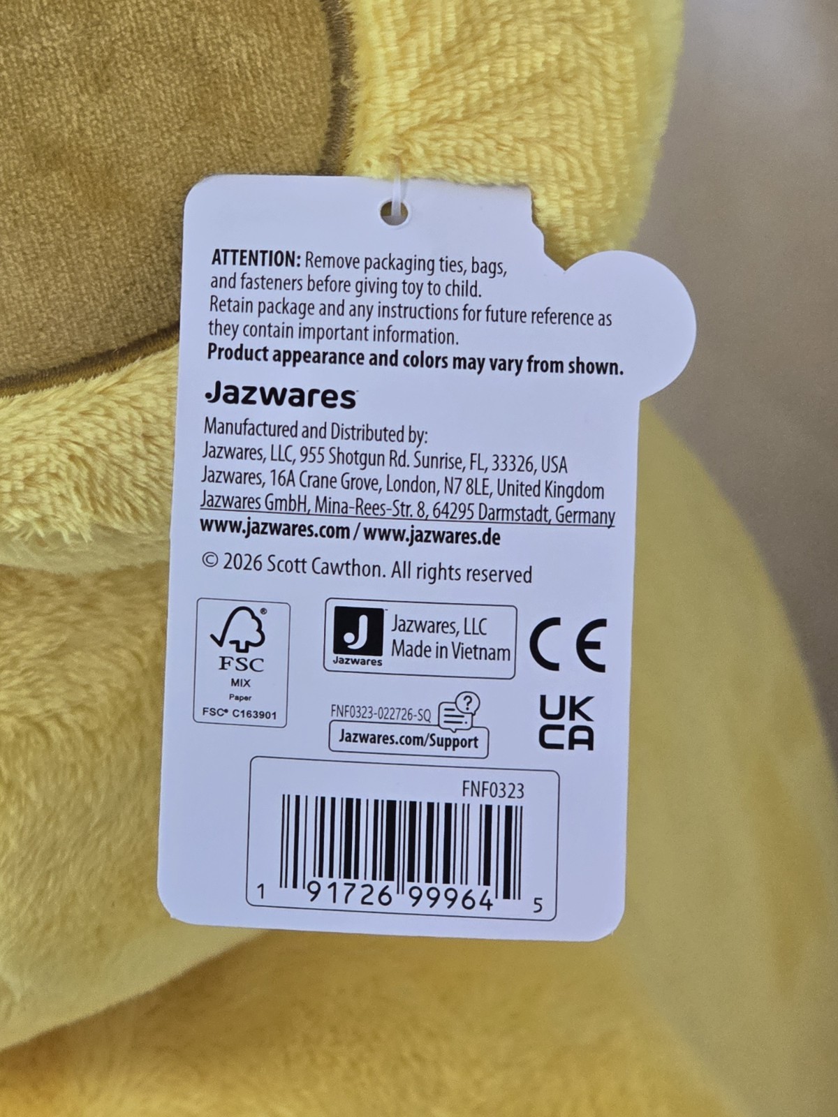 Jazwares Five Nights at Freddy’s GOLDEN FREDDY Jumbo Plush GameStop Exclusive