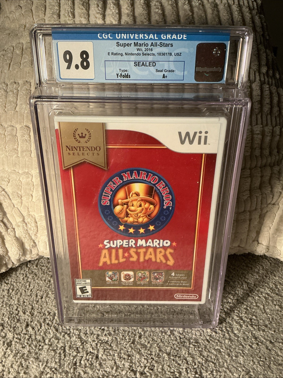 Super Mario All-Stars (Nintendo Wii) WATA 9.8 A+ NEW SEALED GRADED CGC