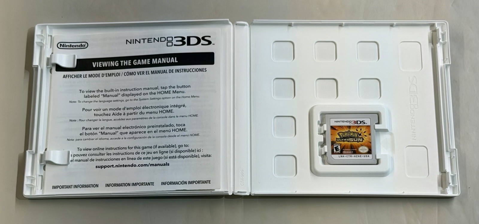 Pokemon Ultra Sun (Nintendo 3DS, 2017) Complete – Authentic – Tested – Works