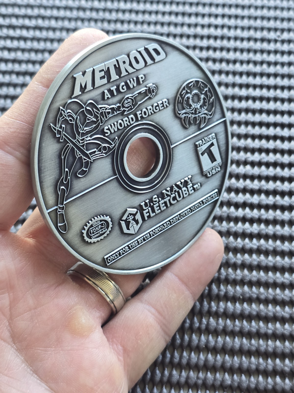 Nintendo Metroid Challenge Coin Medal Gamecube Rare Promo US NAVY GC NES Type 1
