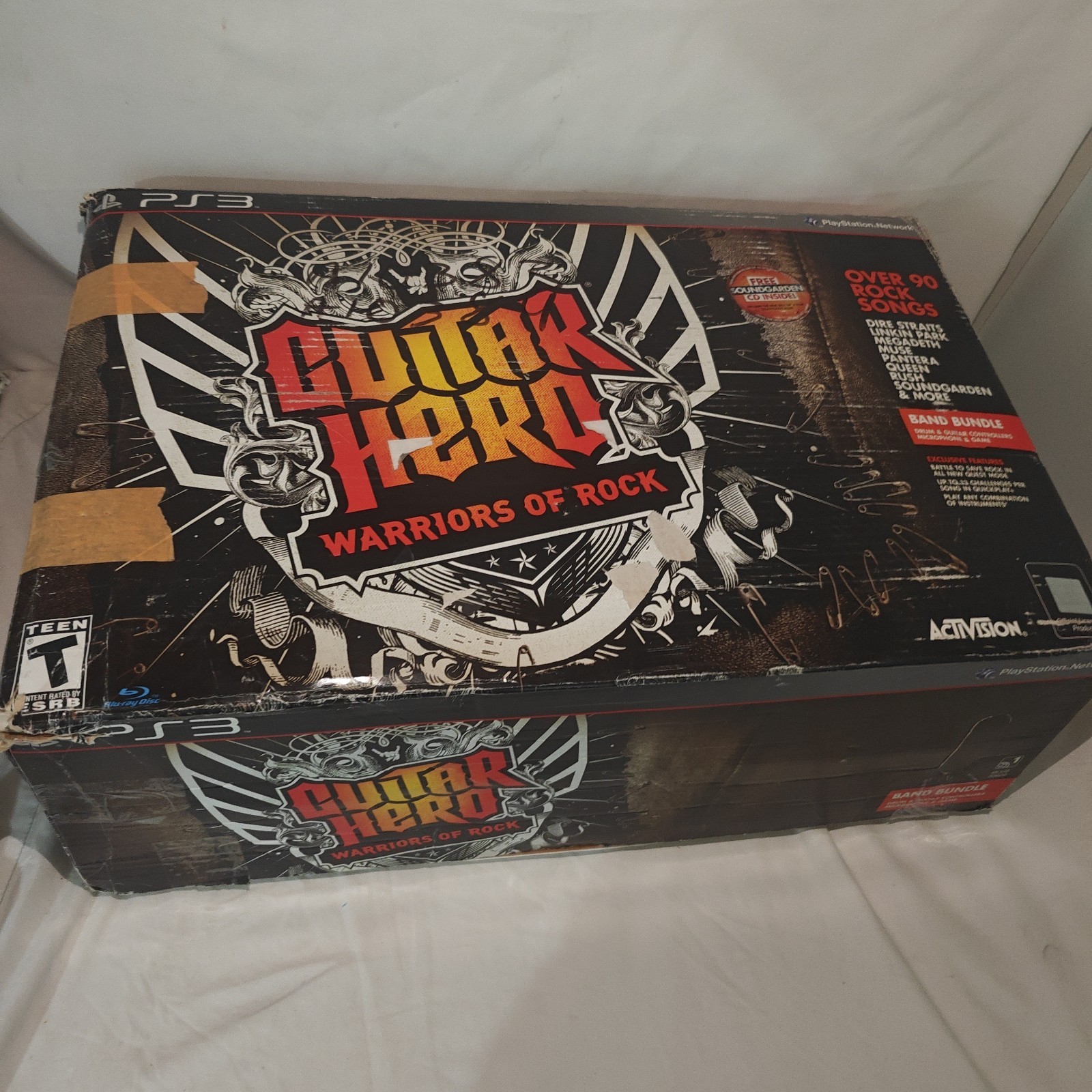 PS3 Guitar Hero WARRIORS OF ROCK Super Bundle Band playstation 3 New Open Box