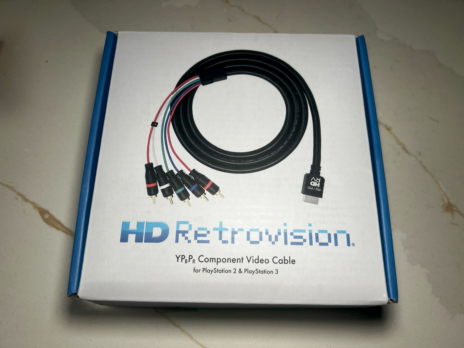 HD Retrovision Premium YPbPr Component Video Cable PS2 PS3 6ft w/ Original Box