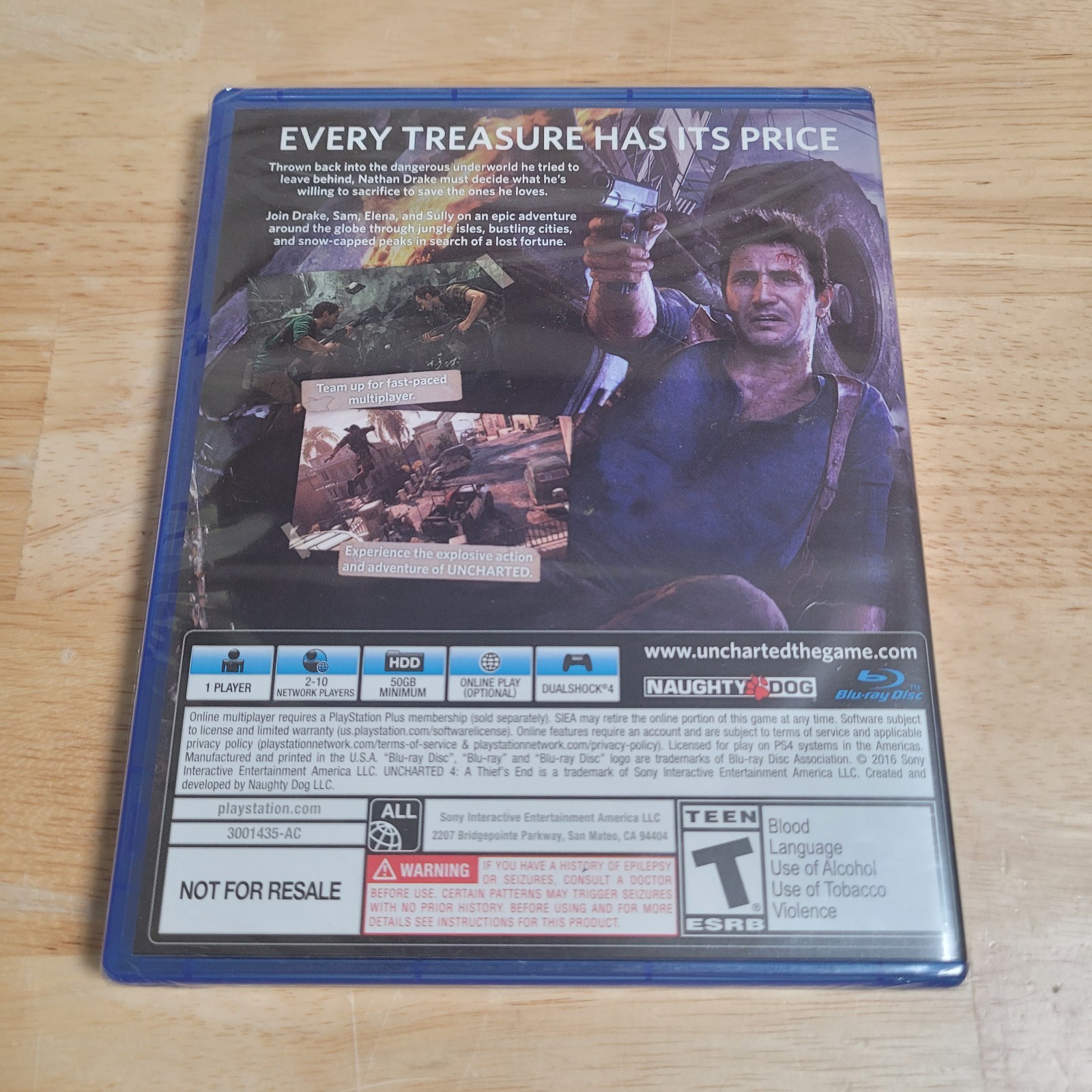 Uncharted 4: A Thief’s End Sony PlayStation 4 PS4 Brand New / Sealed