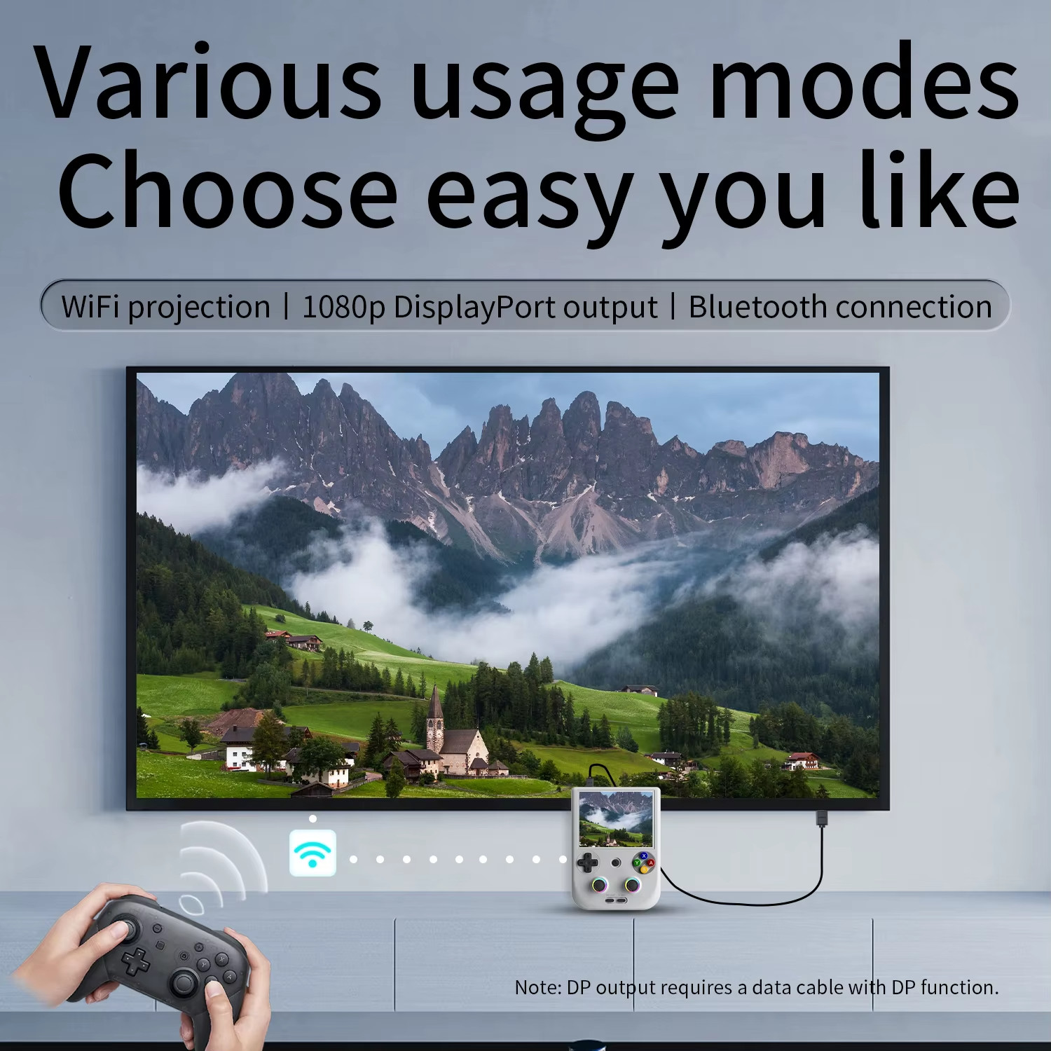 ANBERNIC RG406V Handheld Game Console Android13 4″ IPS 128GB 5G WiFi BT HDMI