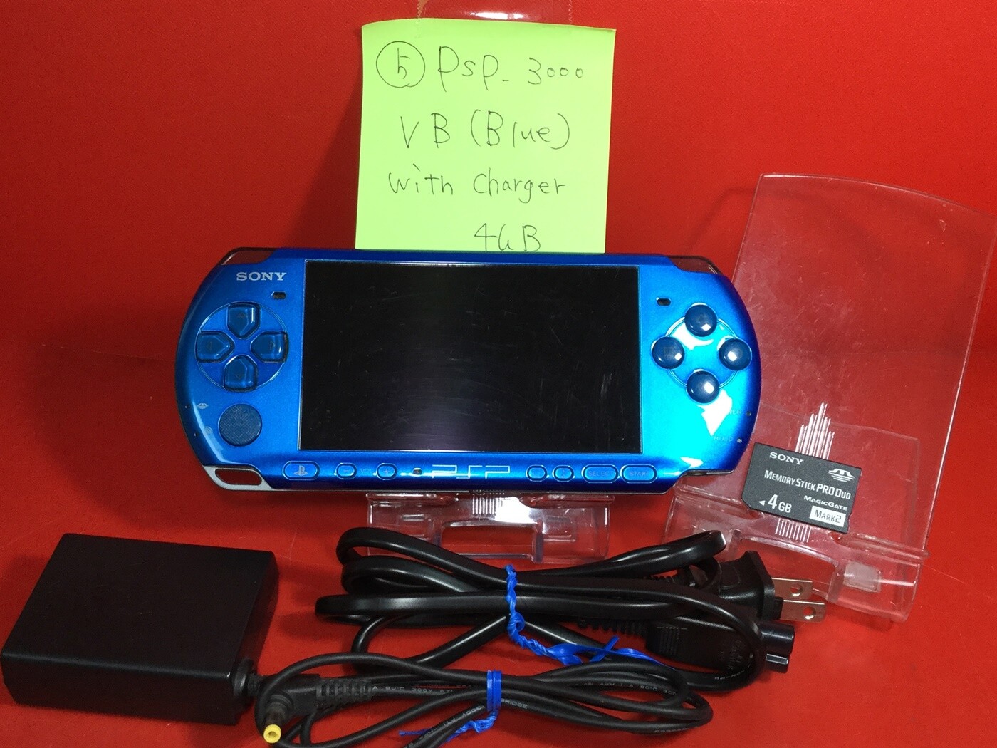 4GB Charger PSP Playstation Portable Vibrant Blue PSP 3000 VB JAPAN game SONY 5