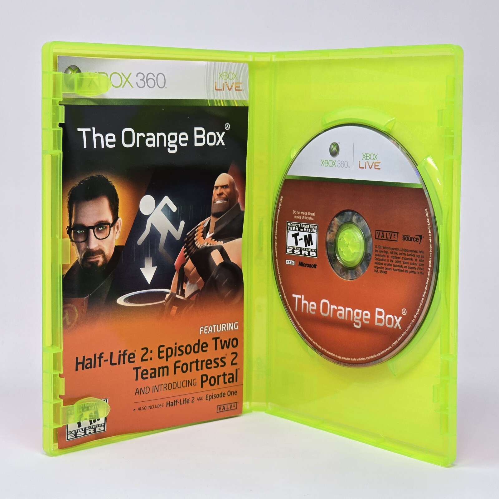 The Orange Box (Xbox 360) White Label CIB COMPLETE & TESTED