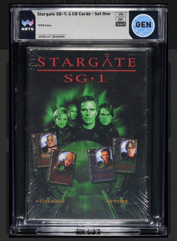 Stargate SG-1: 4 CD Cardz Set One PC CD-ROM 2001 4 Card Wata Graded GEN CGC VGA