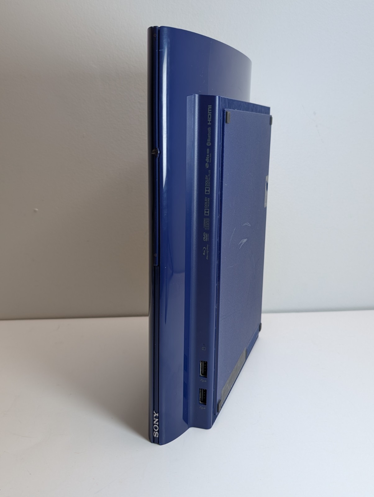 Sony PlayStation 3 Super Slim PS3 250GB Azurite Blue Console Gaming System Works