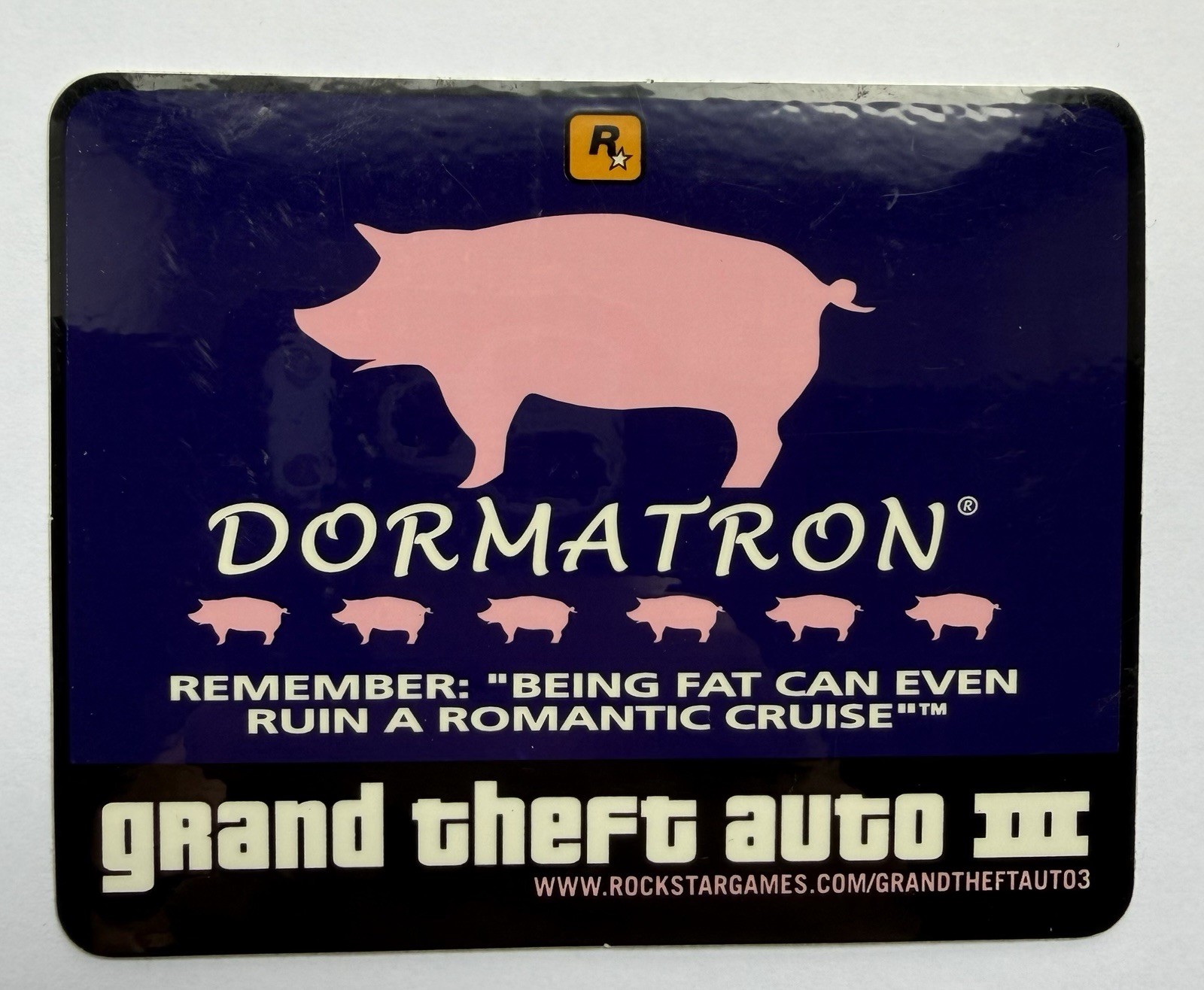 ORIGINAL GRAND THEFT AUTO III GTA ROCKSTAR GAMES DORMATRON PROMO STICKER