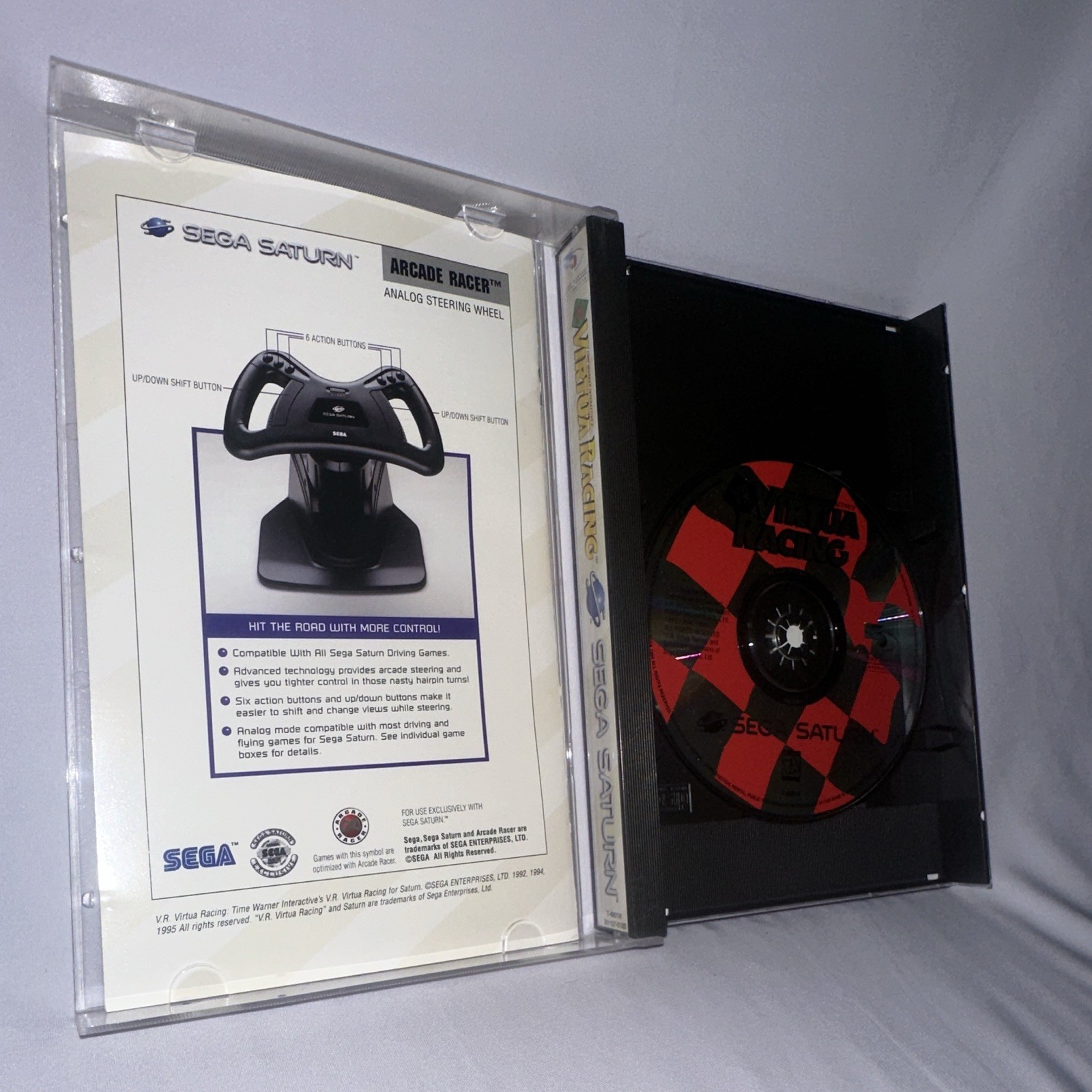 SEGA Sega Saturn – Virtua Racing Car Racing Game Multiplayer 1994 NTSC-U/C