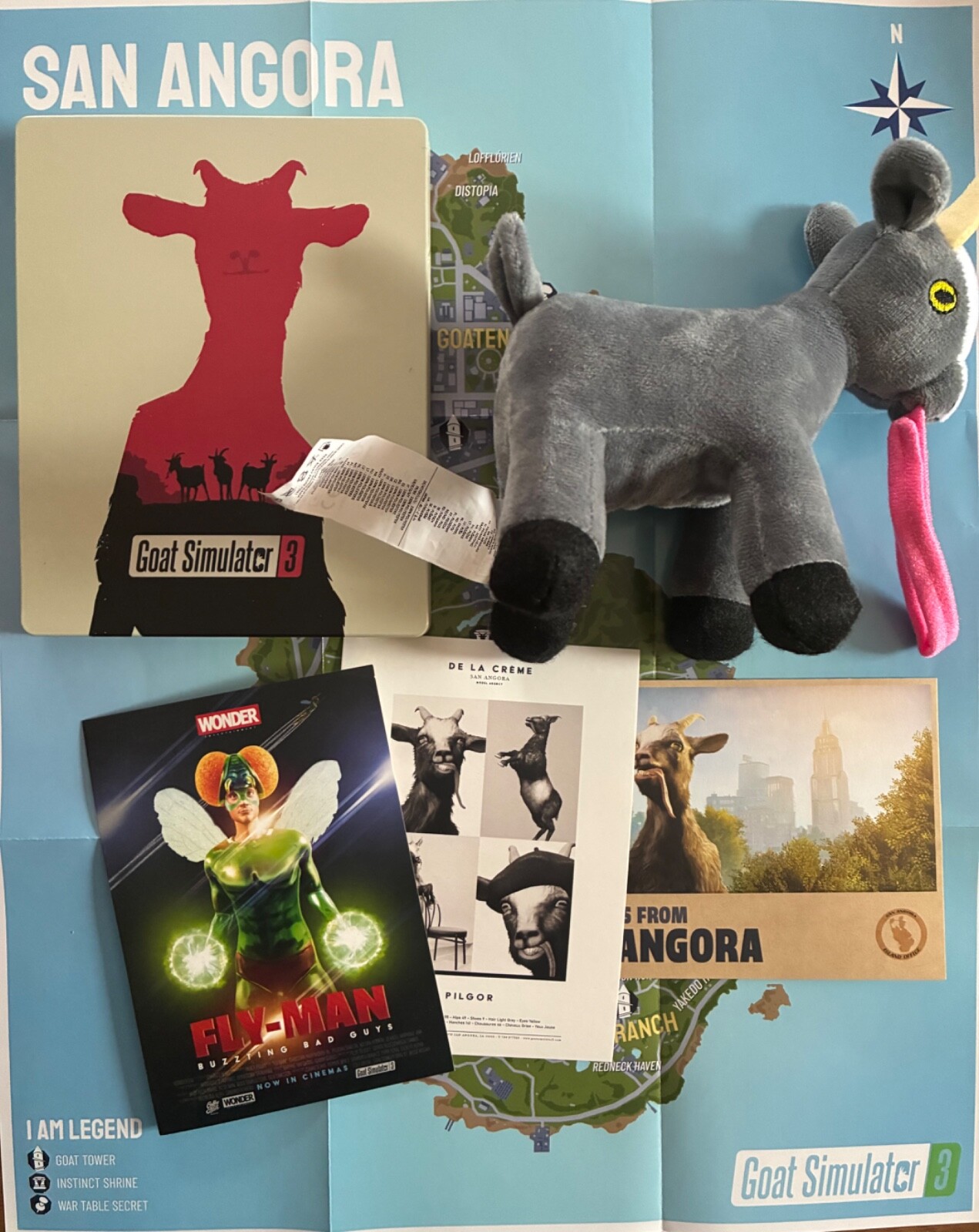 GOAT SIMULATOR 3 IN A BOX EDITION PLUSHY SOUNDTRACK MAP POSTCARDS STEELBOOK NEW