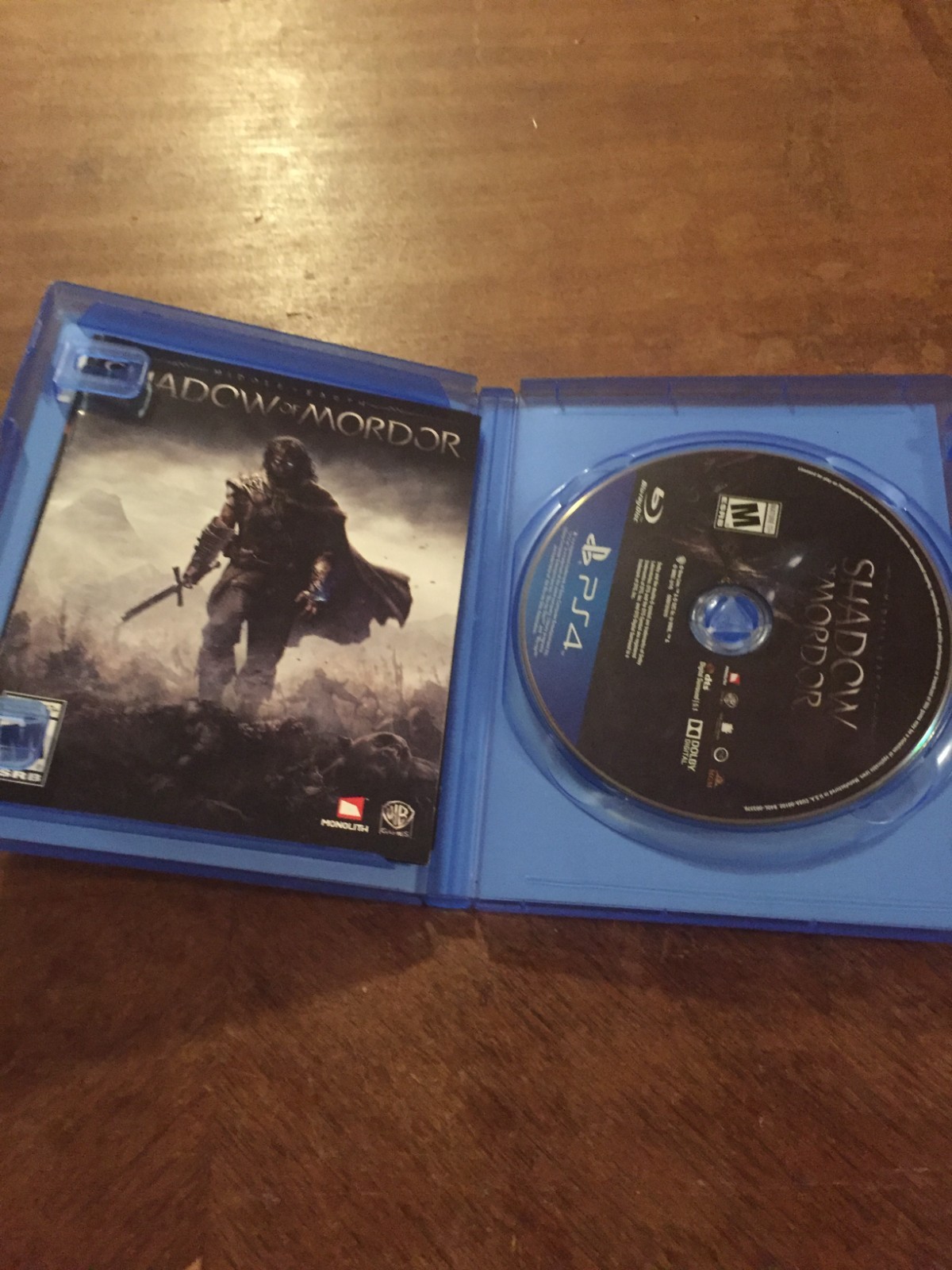 Playstation 4 PS4 Middle Earth: Shadow of Mordor 2014 Complete