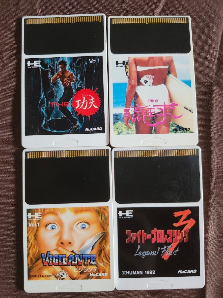 PC Engine HuCARD Lot of 4cards / China Warrior etc..